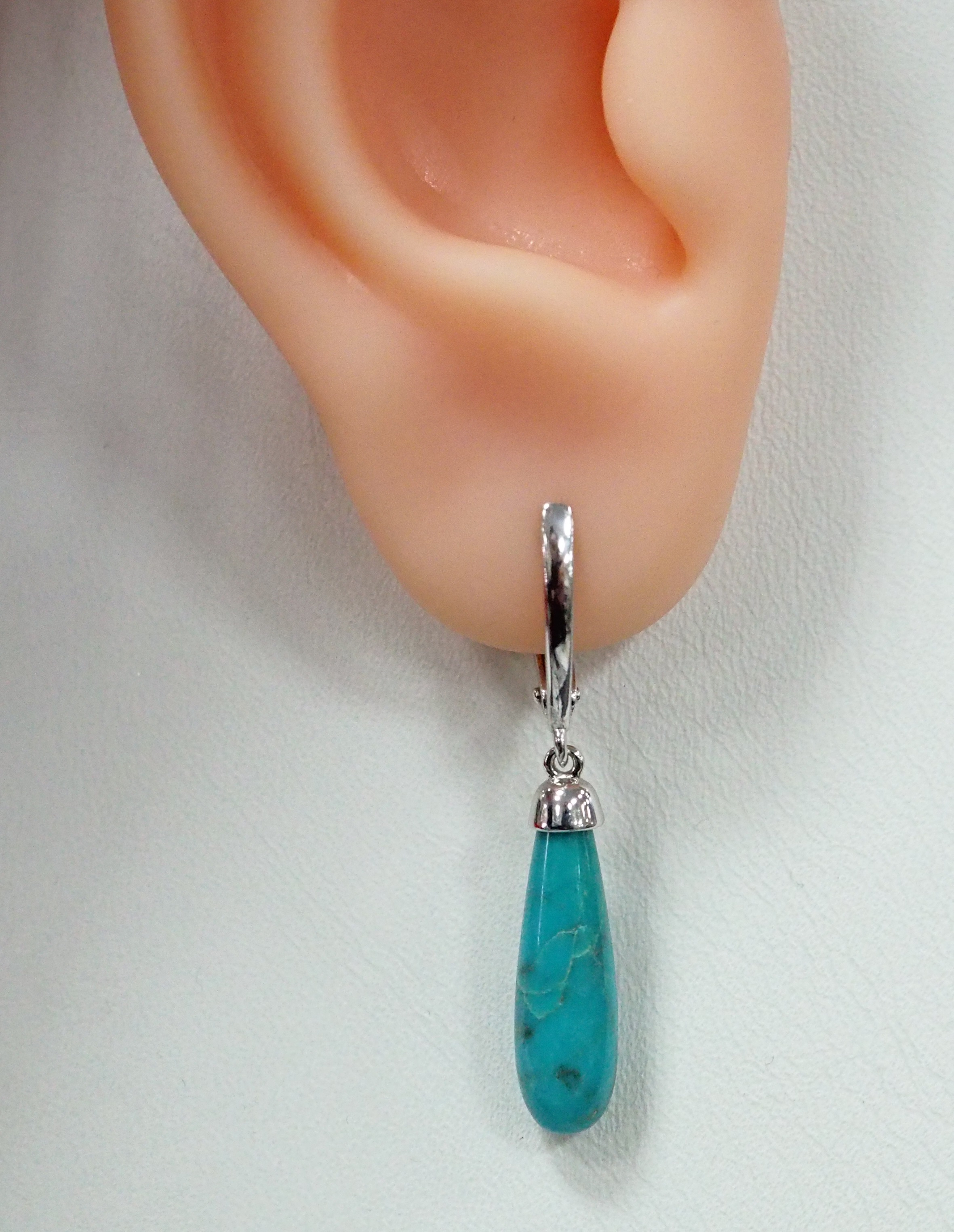 Серебряные серьги с бирюзой